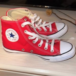Red high top converse